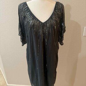 Jkara Navy Beaded Nordstrom Cocktail Dress [Sz. 8]